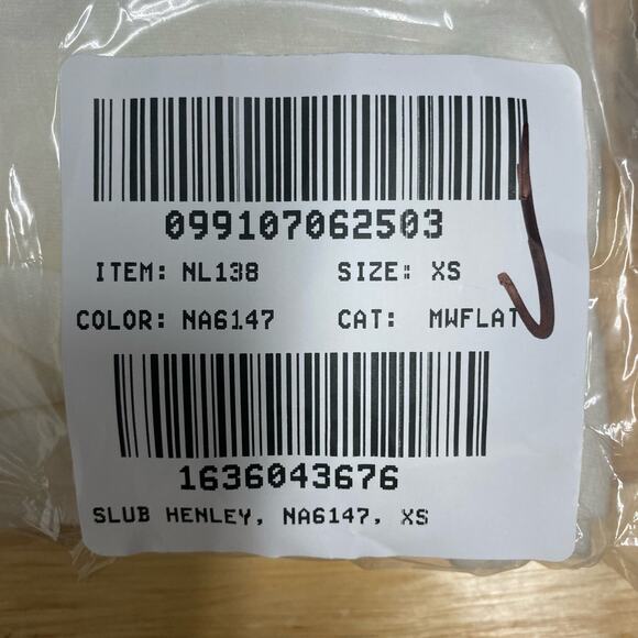 Madewell‎ Mens Shirt XS Recycled Cotton Blend Henley Creme Fraiche NL138 - Picture 7 of 8